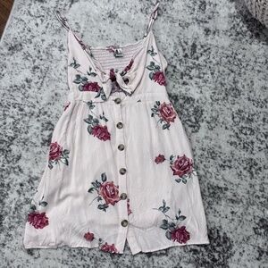Mimi Chica Women's SZ XL Cream w/ Floral Pattern Dress